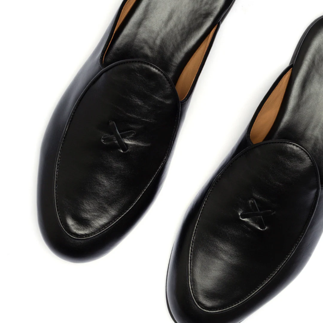 Men's Black Leather Milano Mule - Image 5