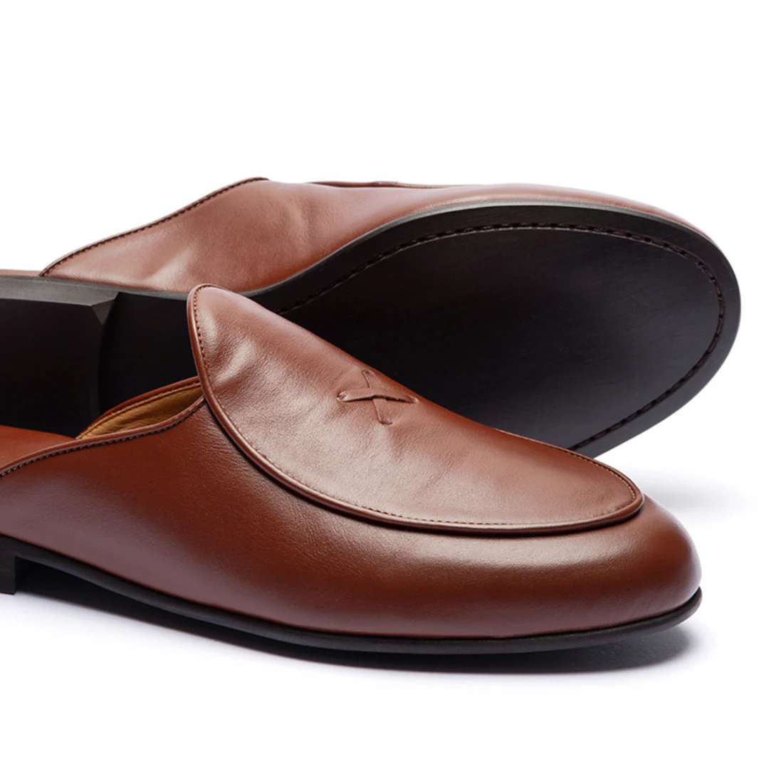 Men's Light Brown Leather Milano Mule - Image 3