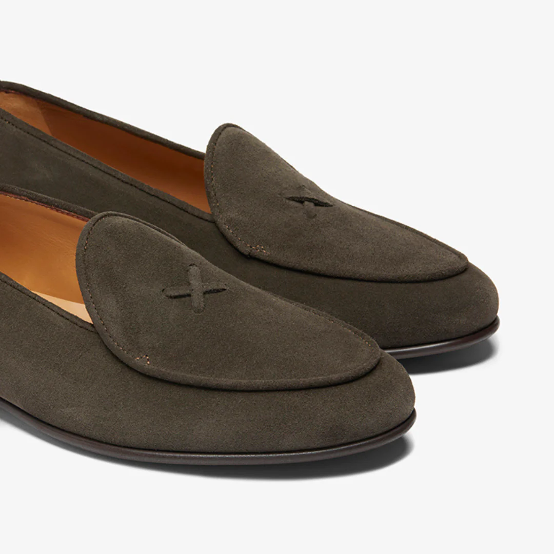 Men's Dark Brown Suede Milano Loafer - Image 3