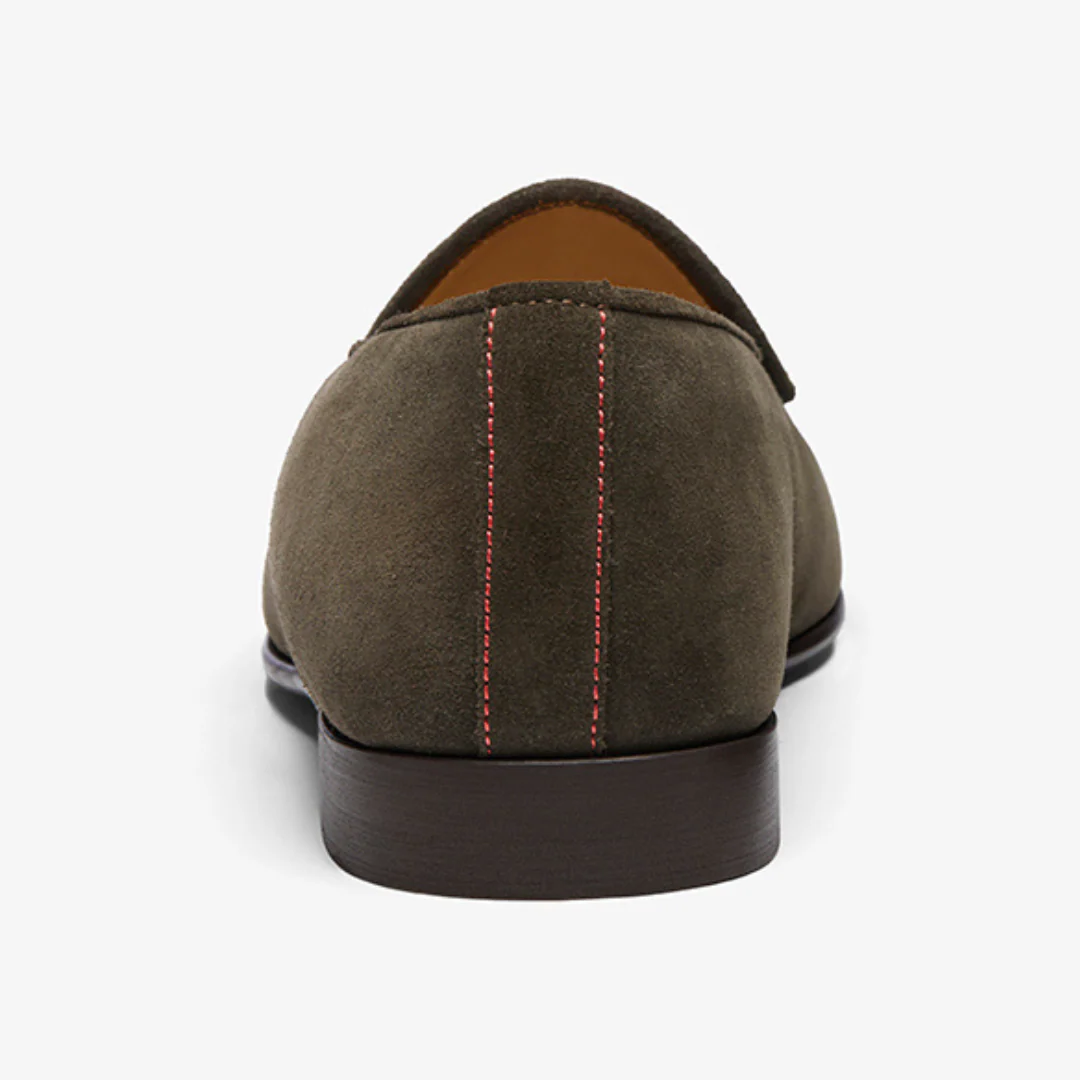 Men's Dark Brown Suede Milano Loafer - Image 9