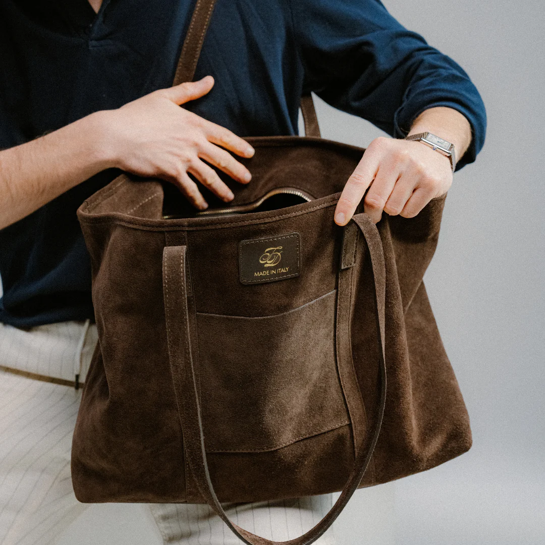 Tote Bag - Brown Suede - Image 3