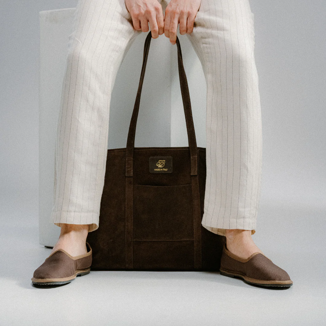 Tote Bag - Brown Suede - Image 9