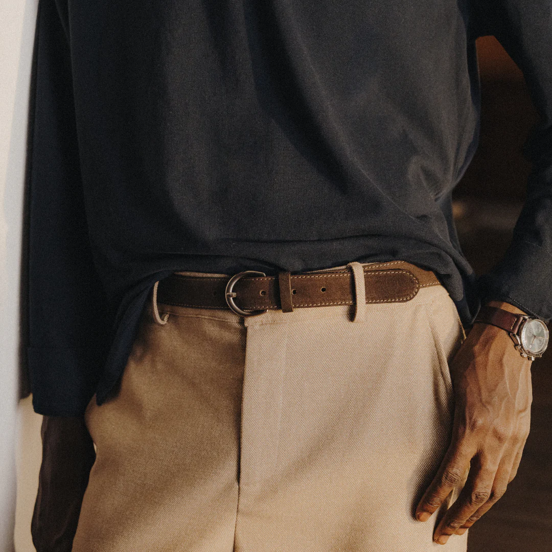 Classic Belt - Dark Brown Suede - Image 2