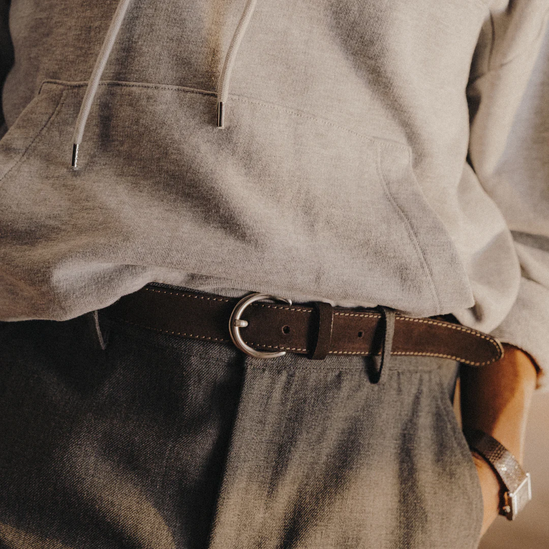 Classic Belt - Dark Brown Suede - Image 4