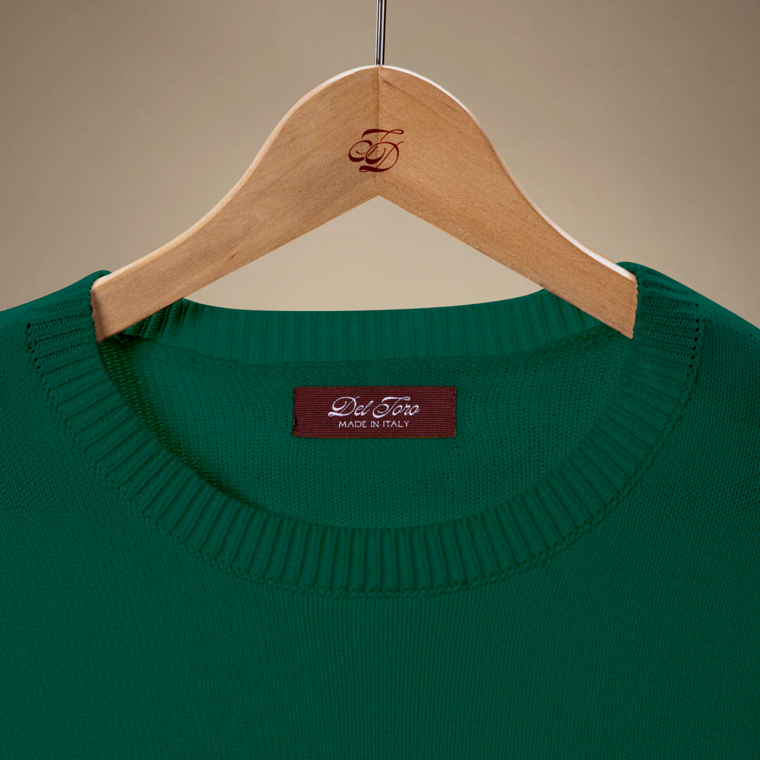 Men's Classic Crewneck Sweater - Forest Green - Image 3