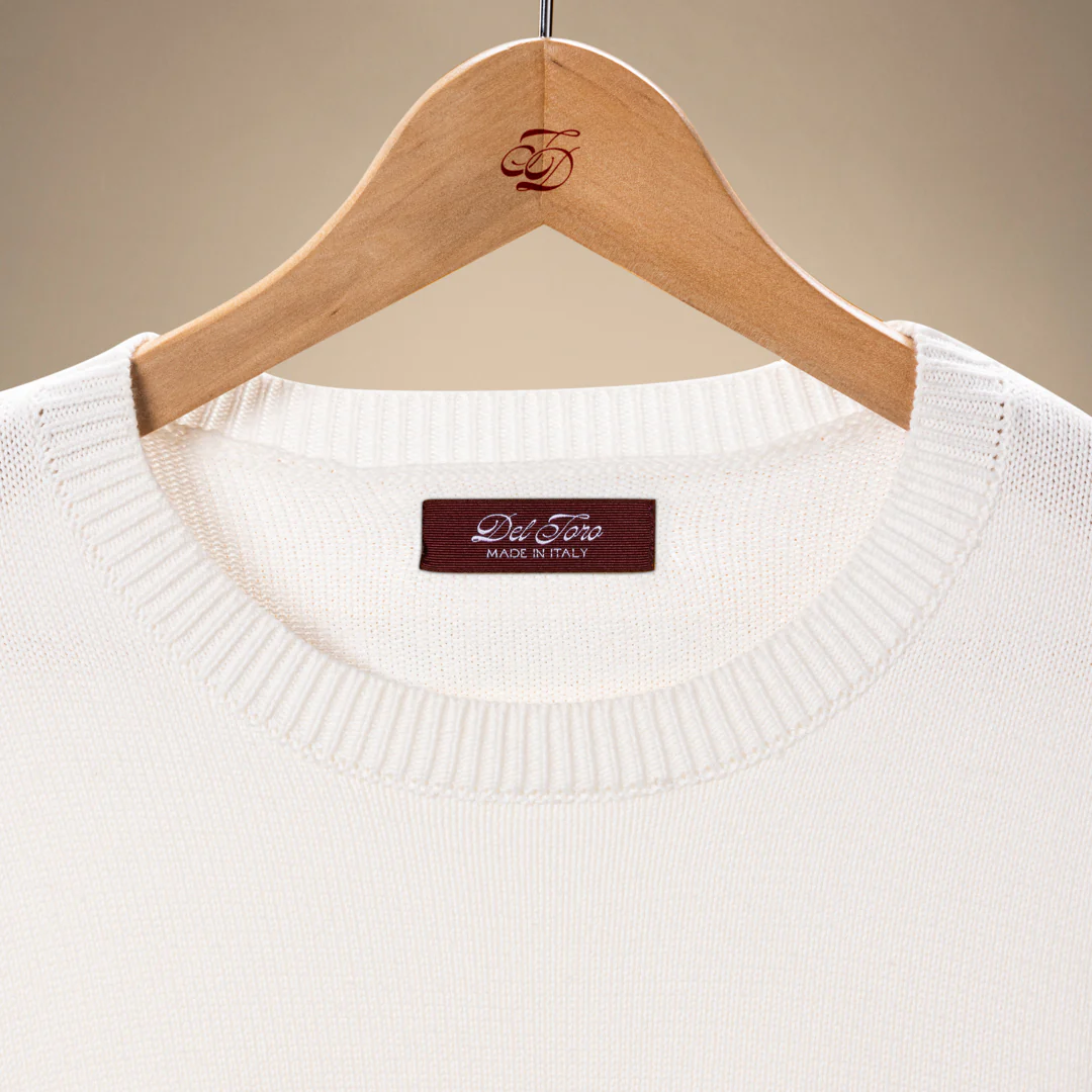 Men's Classic Crewneck Sweater - Vintage White - Image 3