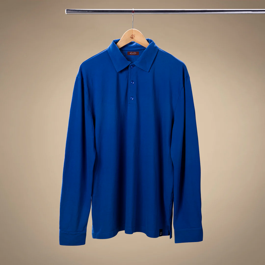 Long Sleeve Polo - Royal Blue