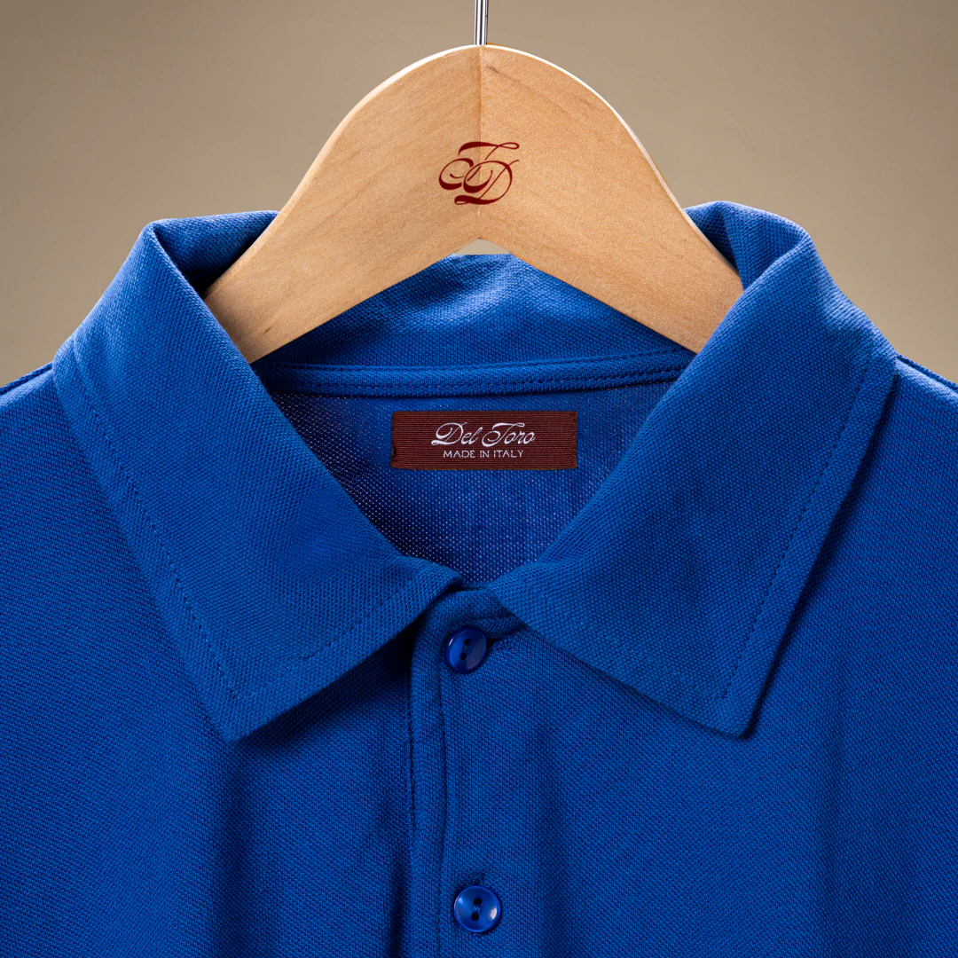 Long Sleeve Polo - Royal Blue - Image 3