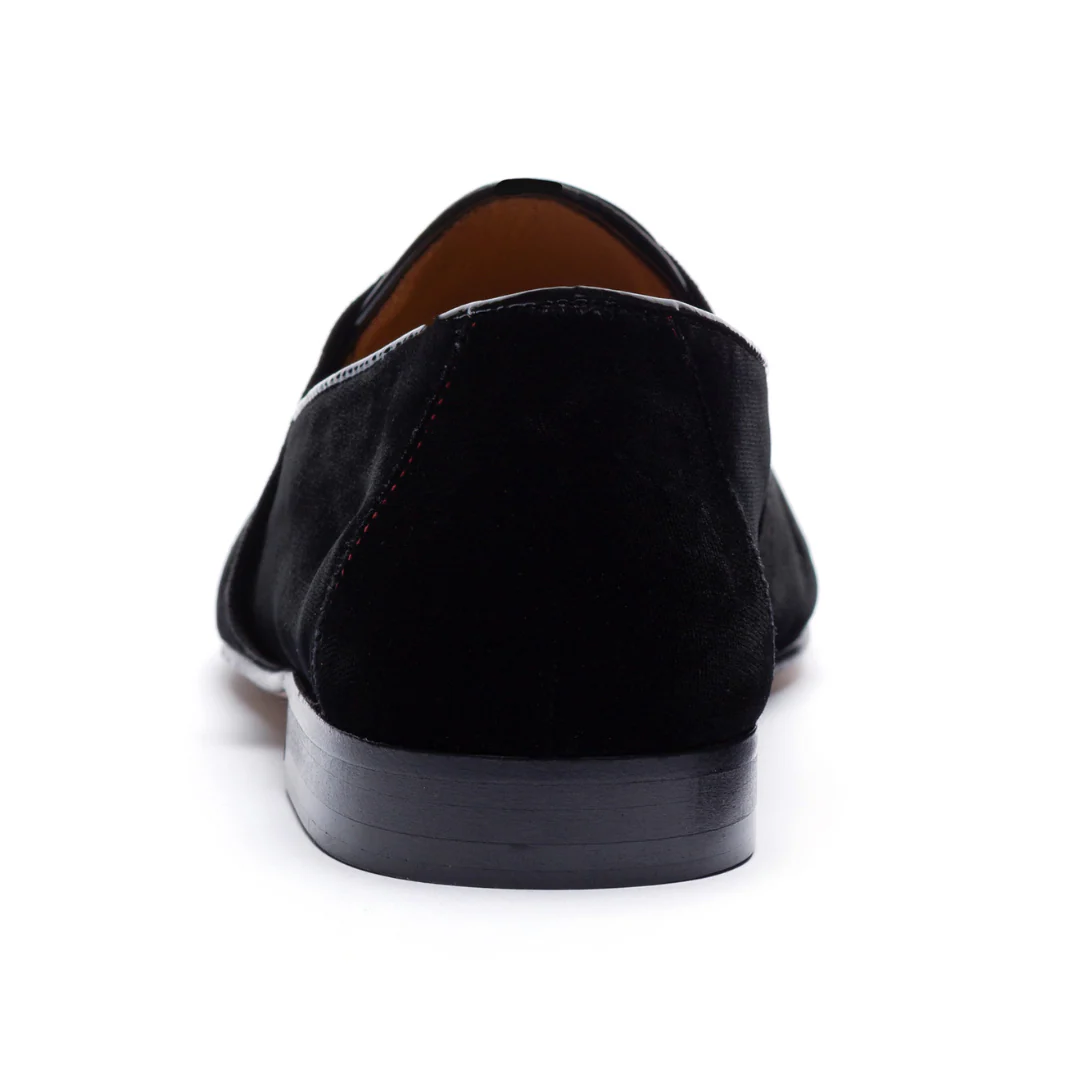 Men's Black Como Velvet Slipper II - Image 5