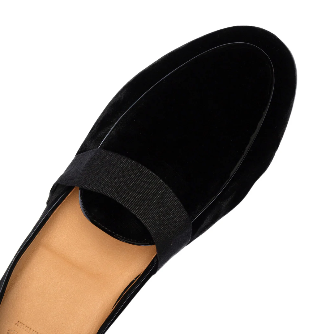 Men's Black Como Velvet Slipper II - Image 6