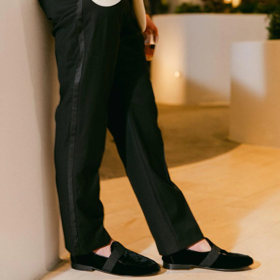Men's Black Como Velvet Slipper II - Image 9