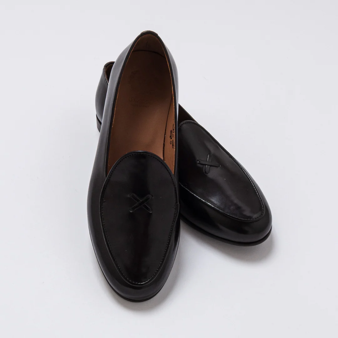Men's Black Leather Milano Loafer - Image 3