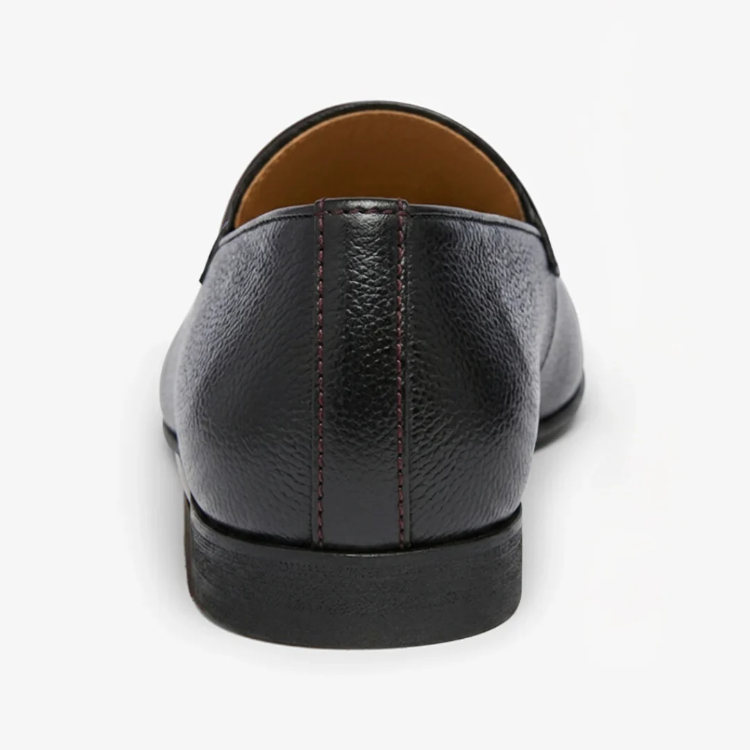 Men's Black Pebbled Leather Milano Loafer - Image 6