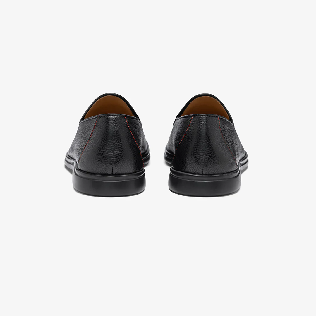 Men's Black Pebbled Leather Viaggio Loafer - Image 16