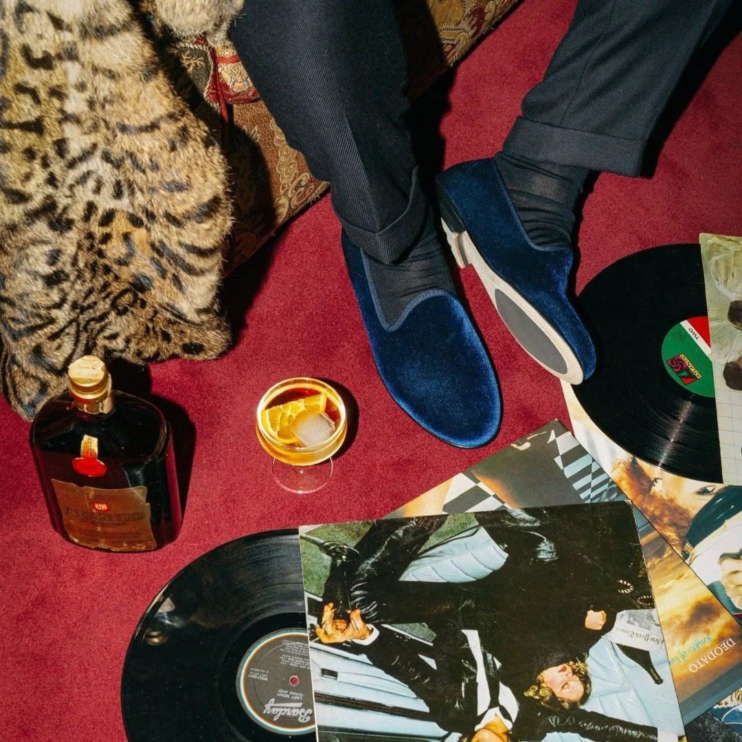 Men's Blue Velvet Slipper II - Image 3