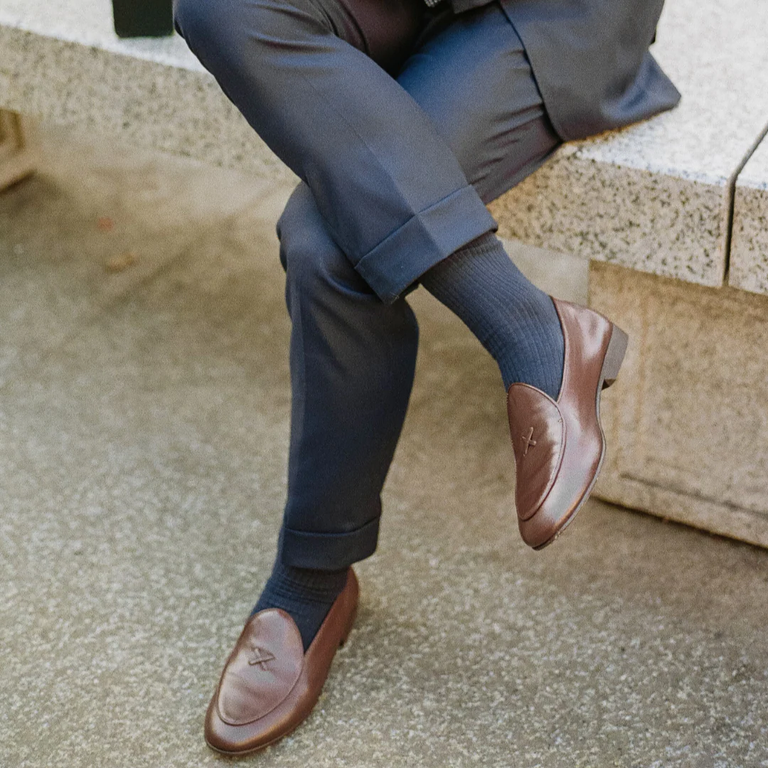 Men's Brown Leather Milano Loafer - Image 8