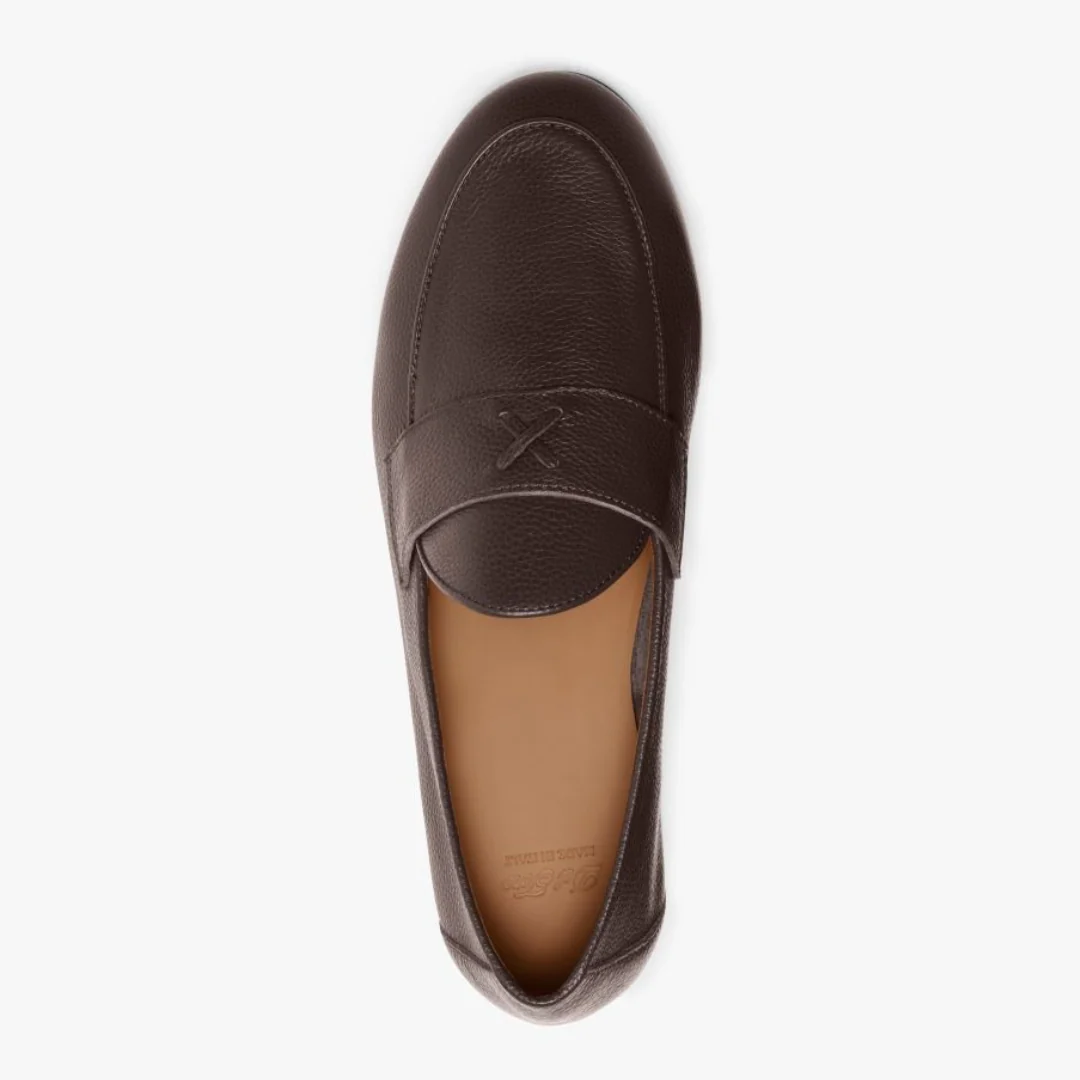 Men's Brown Pebbled Leather Centesimo - Image 7