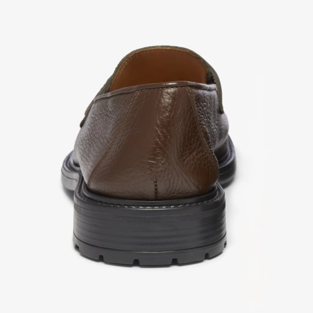 Men's Brown Pebbled Leather Lug Centesimo - Image 5