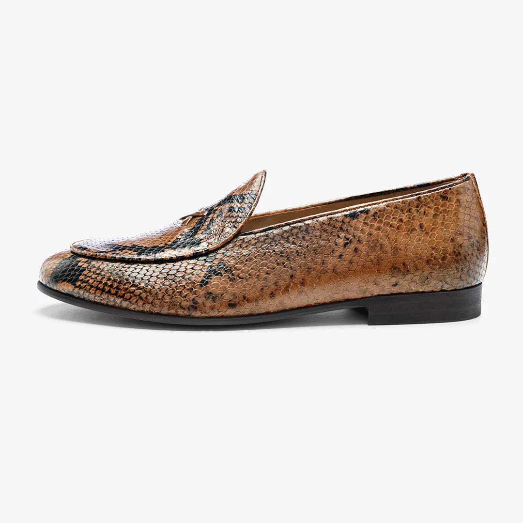 Men's Brown Snakeskin Milano Loafer - Image 11