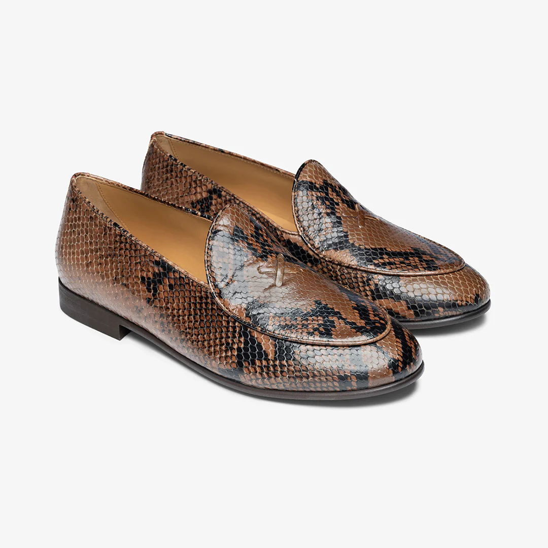 Men's Brown Snakeskin Milano Loafer - Image 12