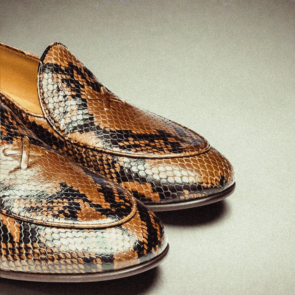 Men's Brown Snakeskin Milano Loafer - Image 3