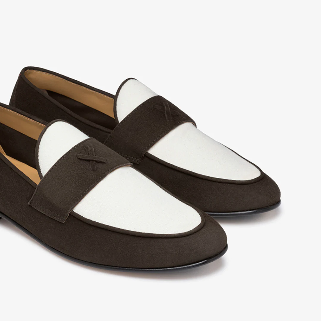 Men's Brown Suede & White Canvas Centesimo - Image 3