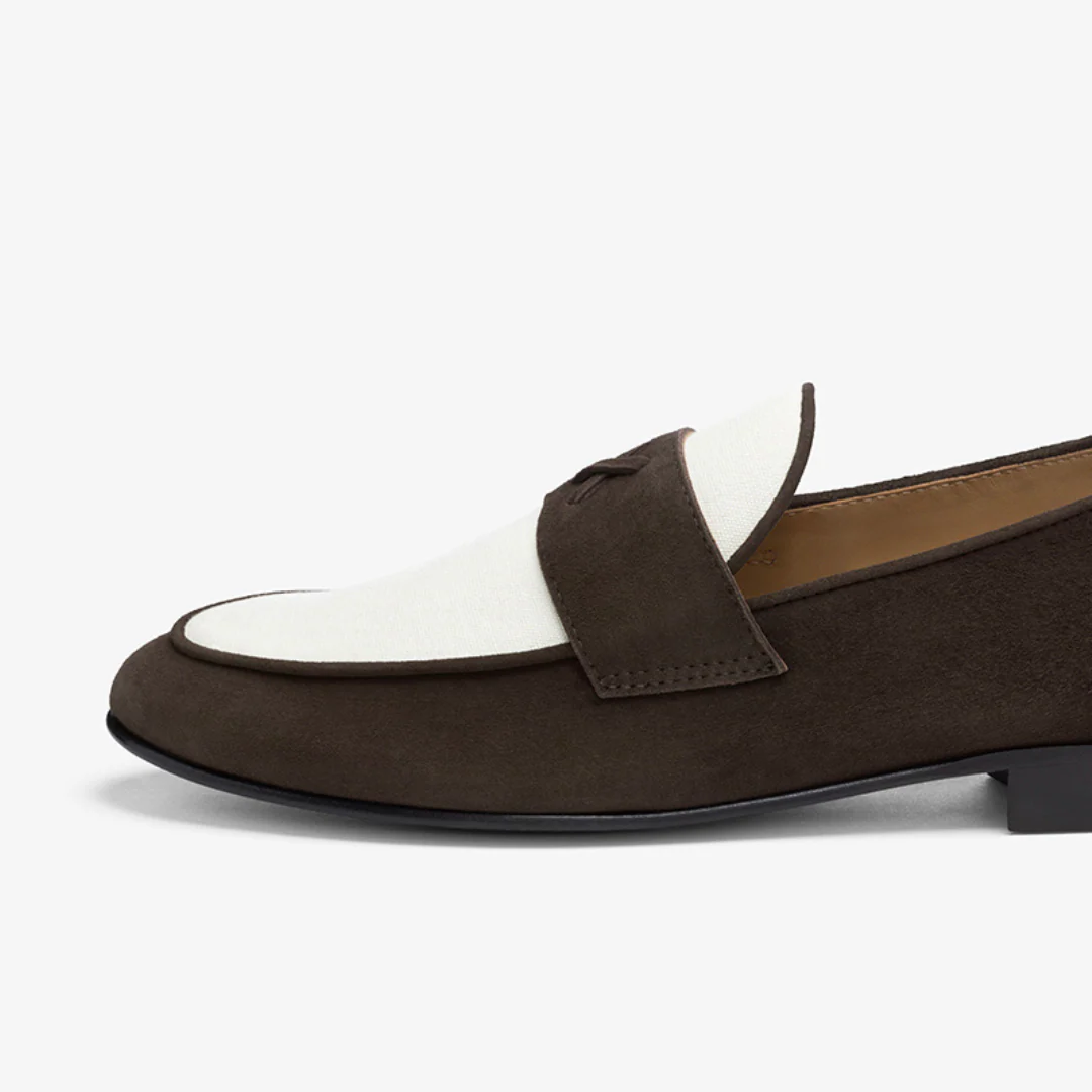 Men's Brown Suede & White Canvas Centesimo - Image 4