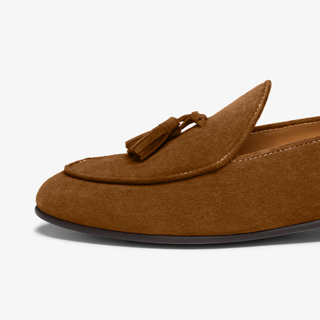 Men's Chestnut Suede Tassel Loafer - Image 5