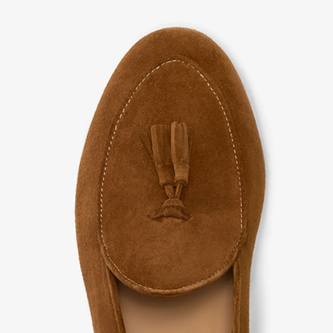 Men's Chestnut Suede Tassel Loafer - Image 7