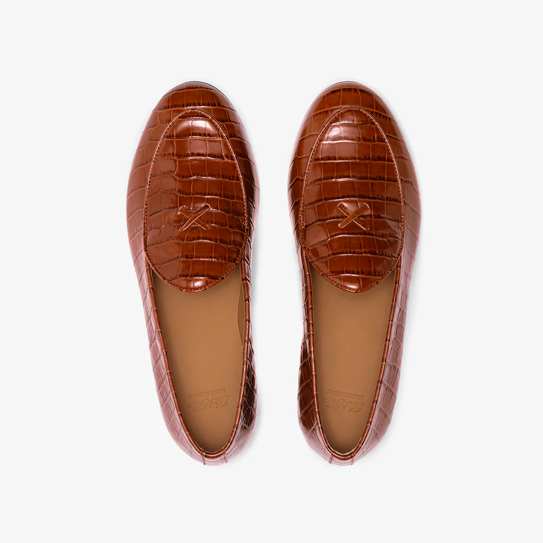 Men's Cognac Full Croc Milano Loafer - Image 16
