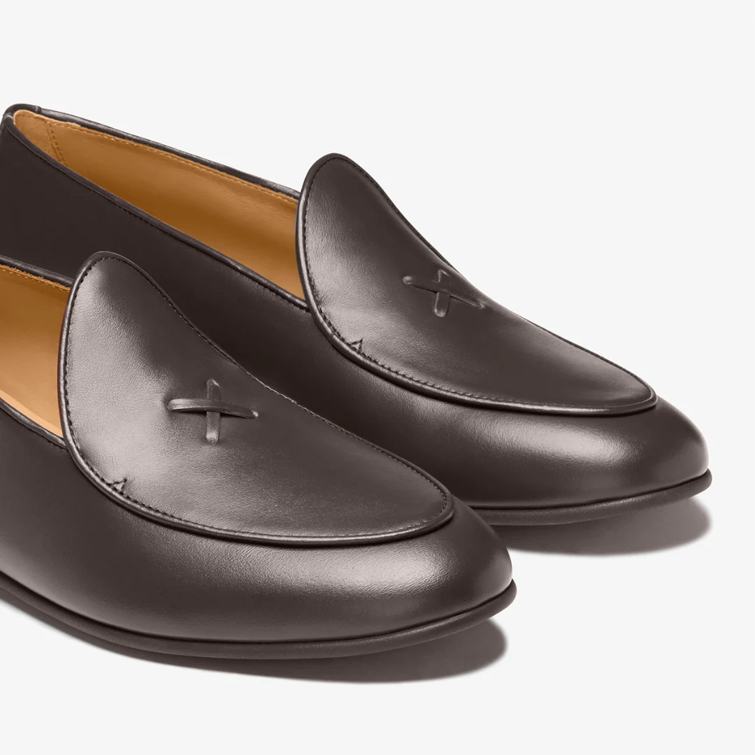 Men's Dark Brown Leather Milano Loafer - Image 3