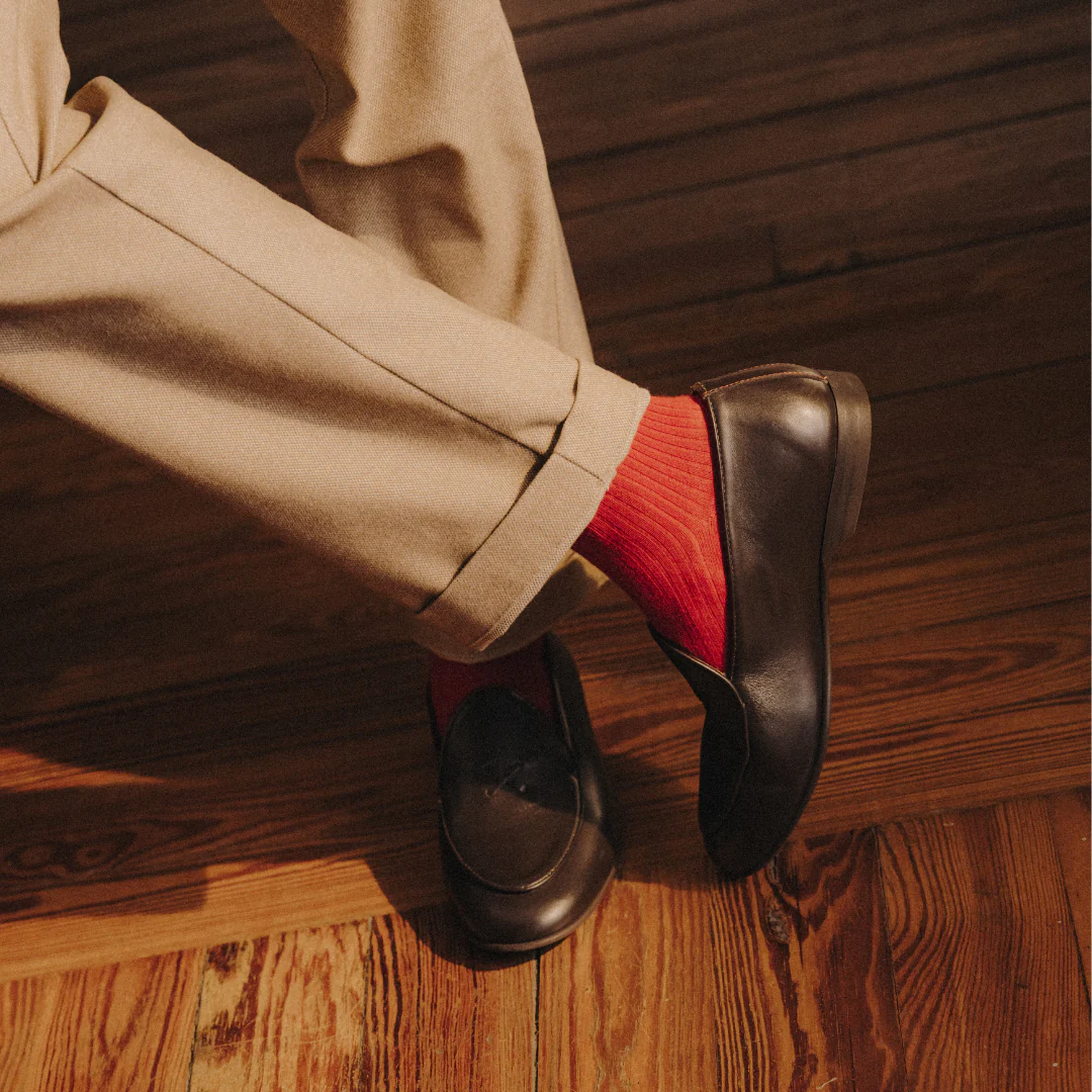 Men's Dark Brown Leather Milano Loafer - Image 6
