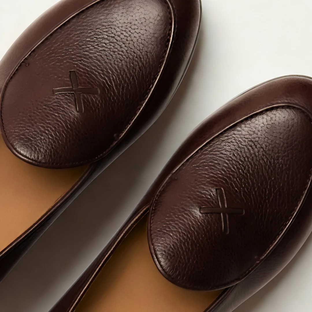 Men's Dark Brown Pebbled Leather Milano Loafer - Image 5