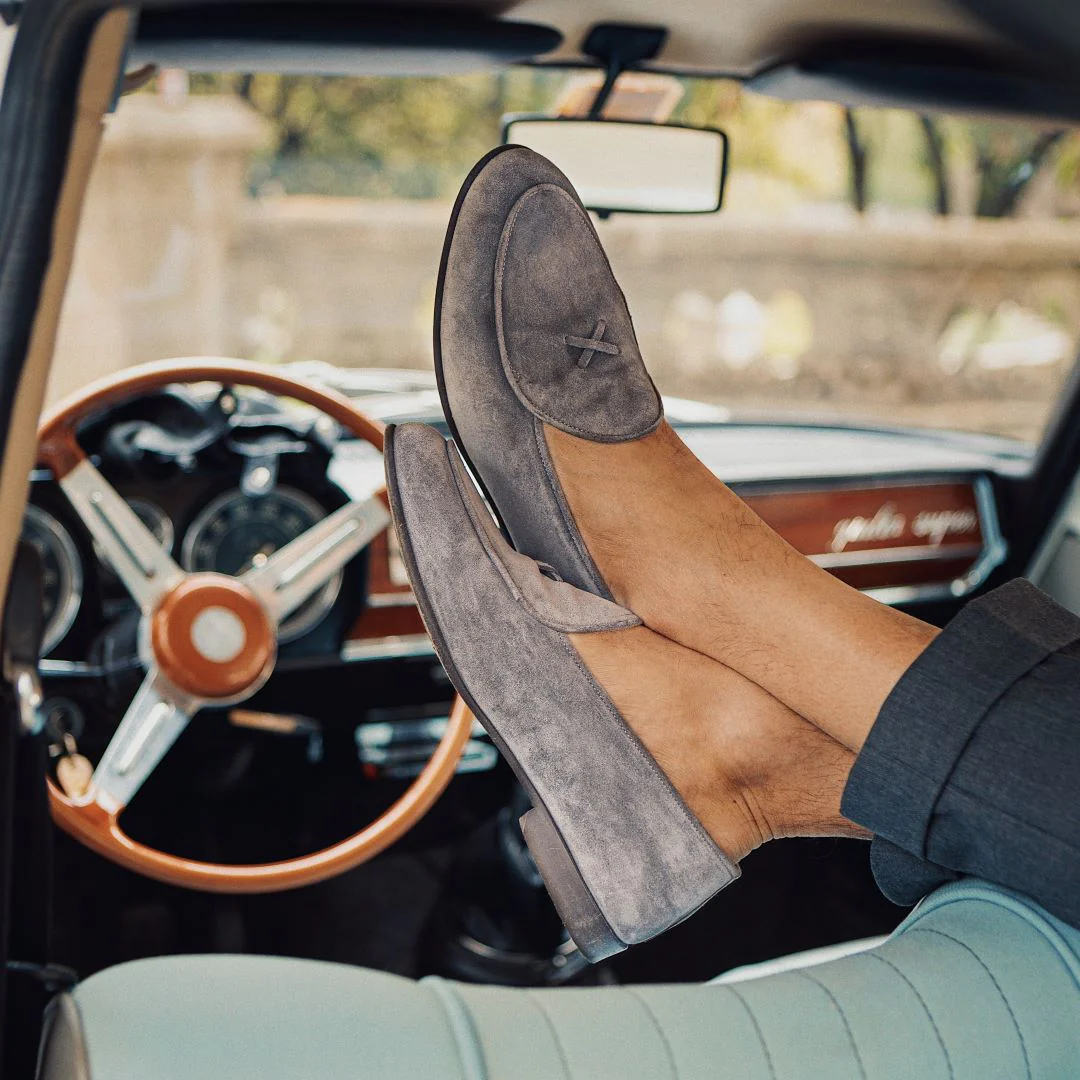 Men's Grigio Suede Milano Loafer - Image 7