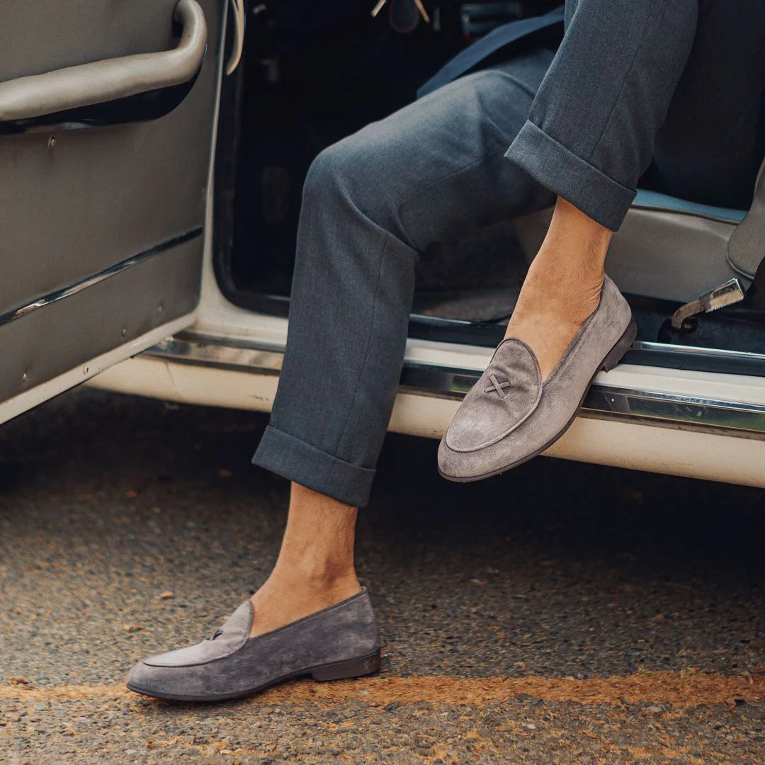 Men's Grigio Suede Milano Loafer - Image 8