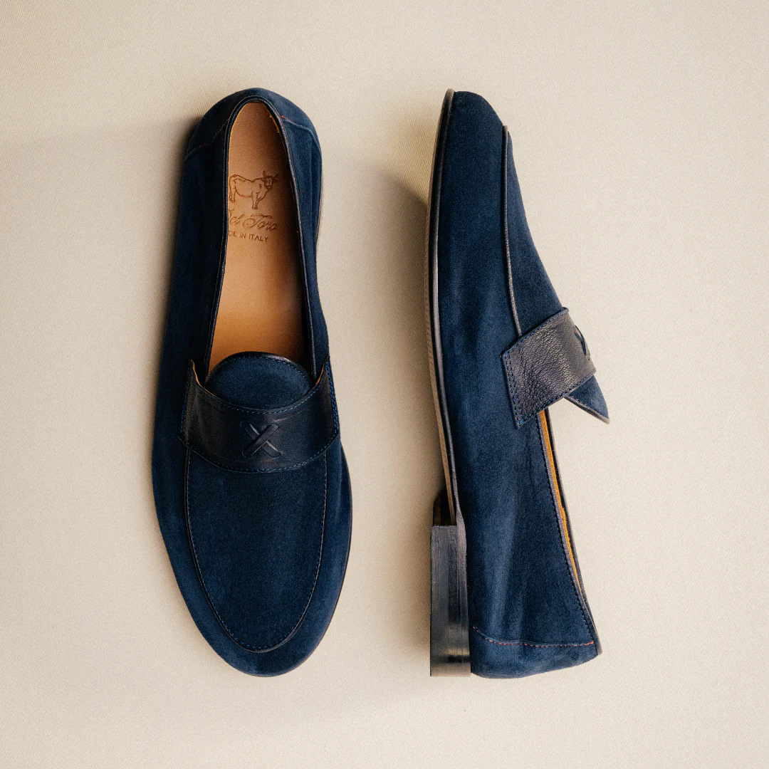 Men's Navy Suede Centesimo - Image 3