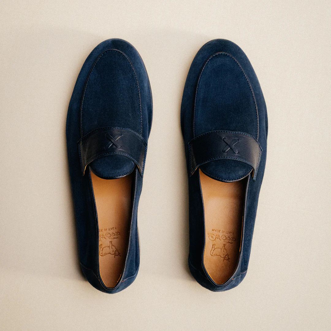 Men's Navy Suede Centesimo - Image 5