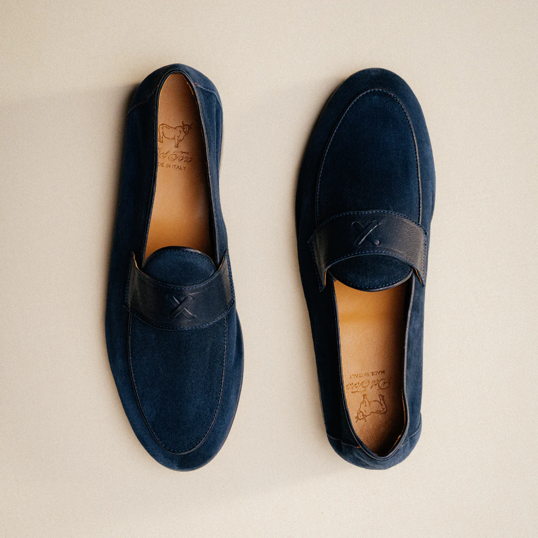 Men's Navy Suede Centesimo - Image 7