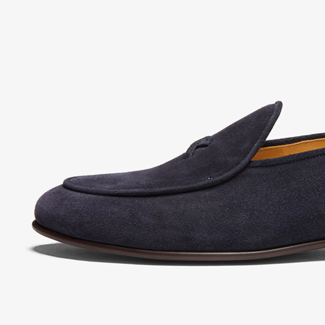 Men's Navy Suede Milano Loafer - Image 6