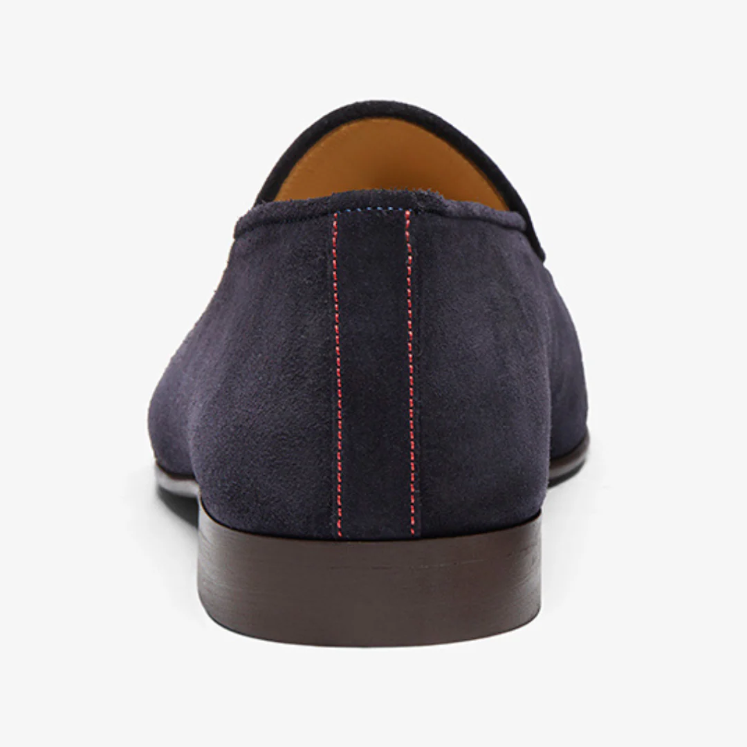 Men's Navy Suede Milano Loafer - Image 9