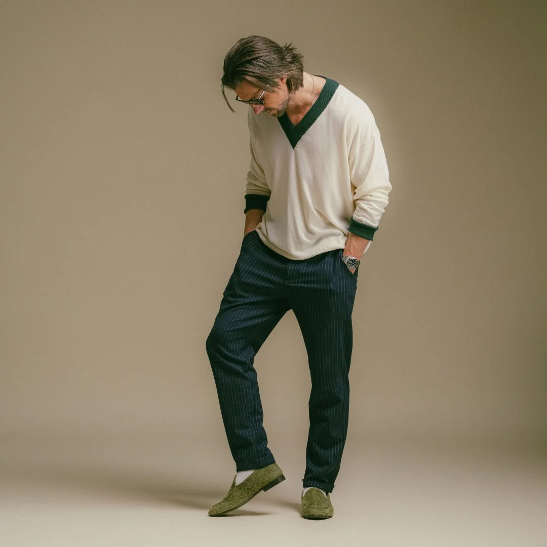 Men's Olive Textured Suede Milano Loafer - Image 4