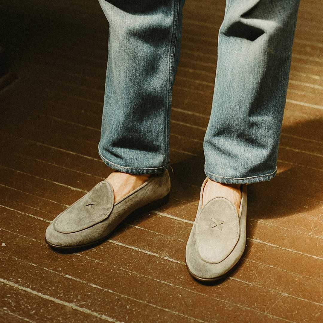 Men's Olive Grey Suede Milano Loafer - Image 9