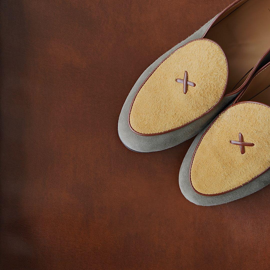 Men's Olive Textured Tan Milano Loafer - Image 4