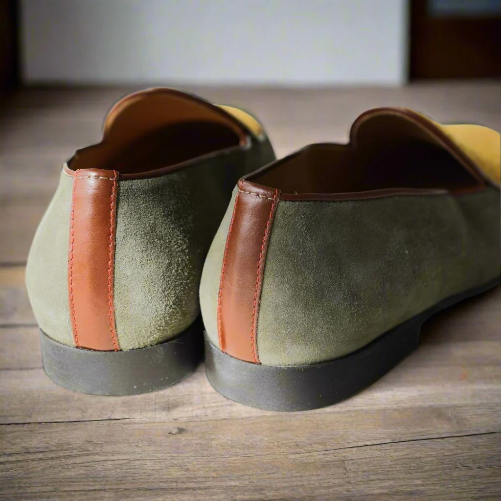 Men's Olive Textured Tan Milano Loafer - Image 6