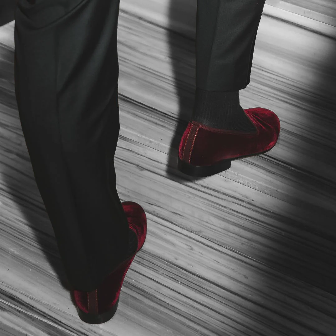 Men's Oxblood Velvet Slipper II - Image 9