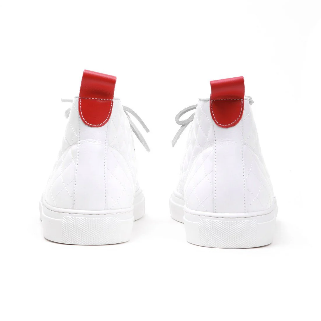 Men's White Quilted Chukka Sneaker - Image 5