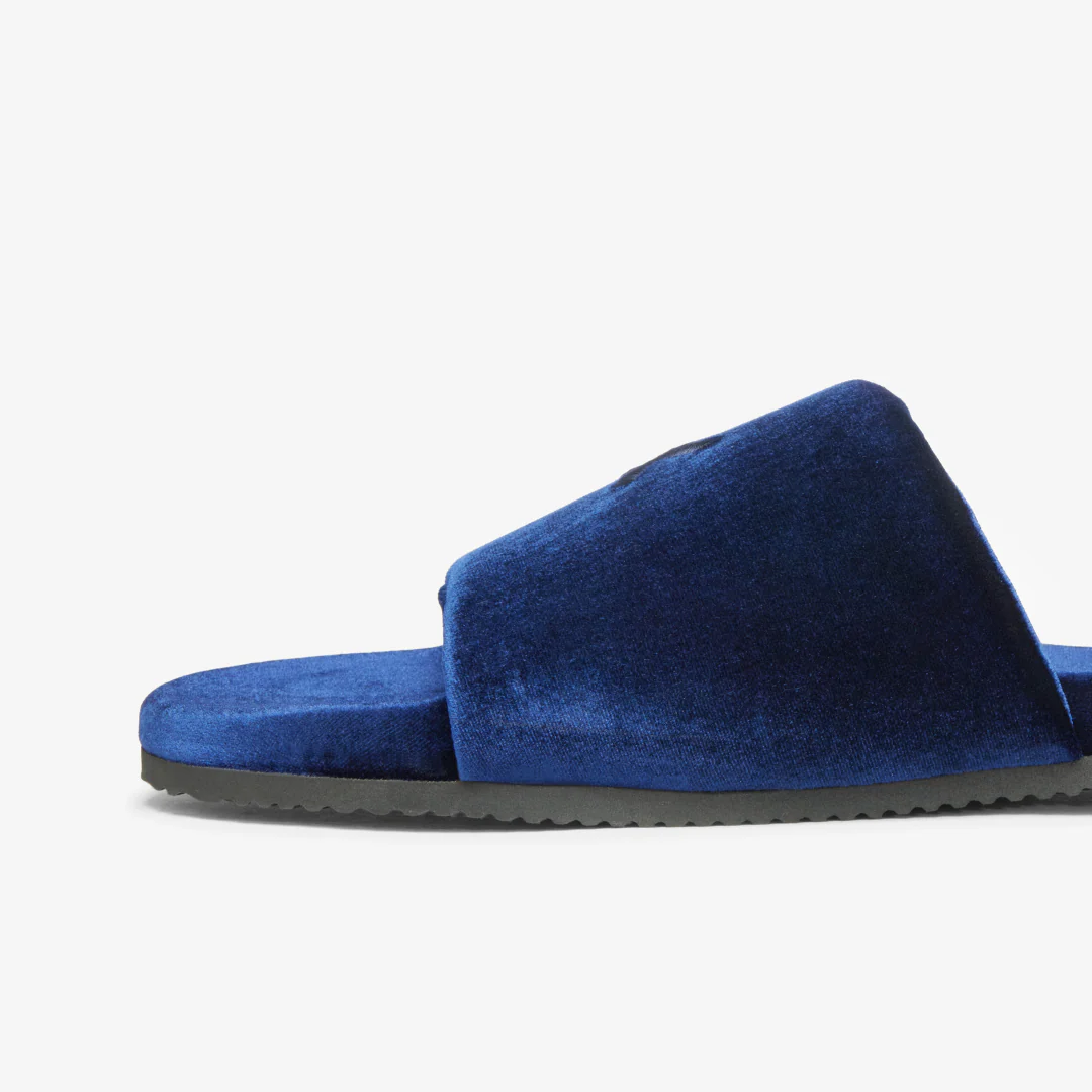 Men's Midnight Navy Velvet House Slide - Image 4