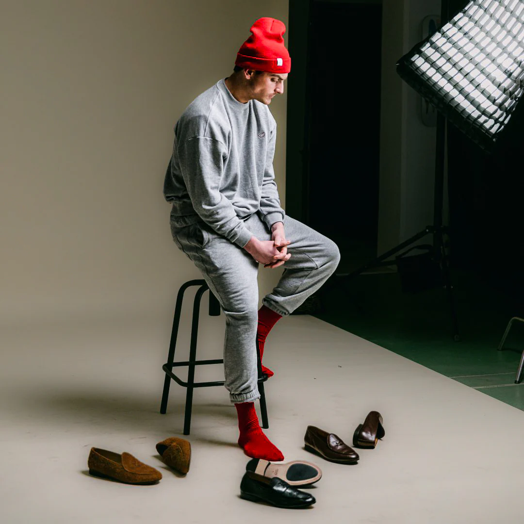 Men's Retro Gym Crewneck Sweatshirt - Heather Grey - Image 5