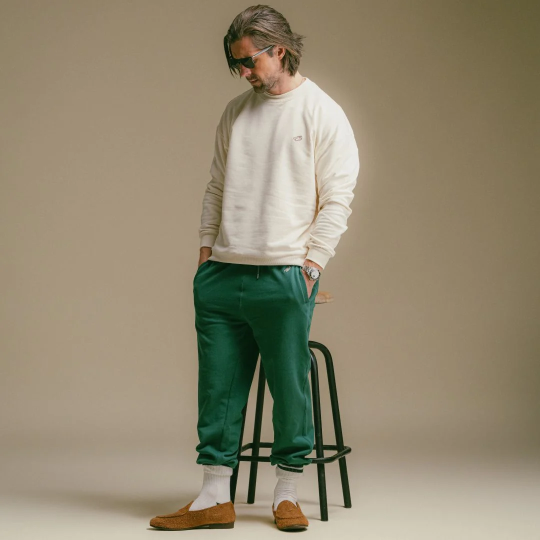 Men's Retro Gym Sweatpants - Fairway Green - Image 3