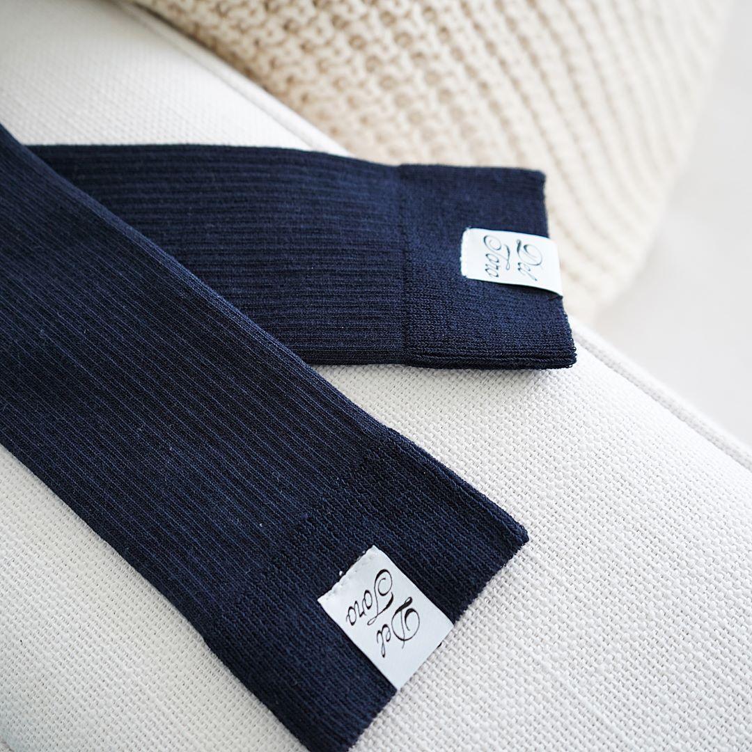Ribbed Loop Sock - Navy - Image 4
